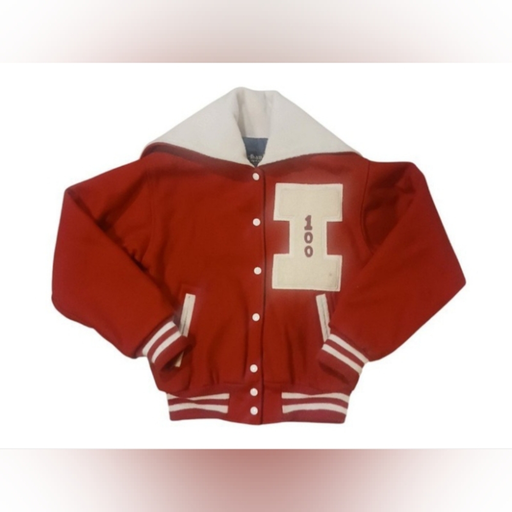Womens Vintage 80's Indiana University Marching 100 Varsity Letterman Jacket